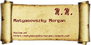 Matyasovszky Morgan névjegykártya